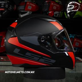 Casco Integral LS2 Rapid II Driveway Negro Rojo FF353