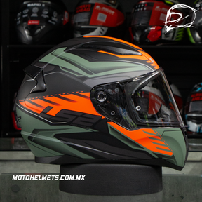 Casco Integral LS2 Rapid II Gale Negro Rojo Verde FF353