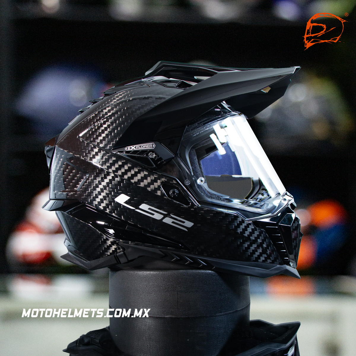 Casco Carbono Cross City LS2 Explorer MX701