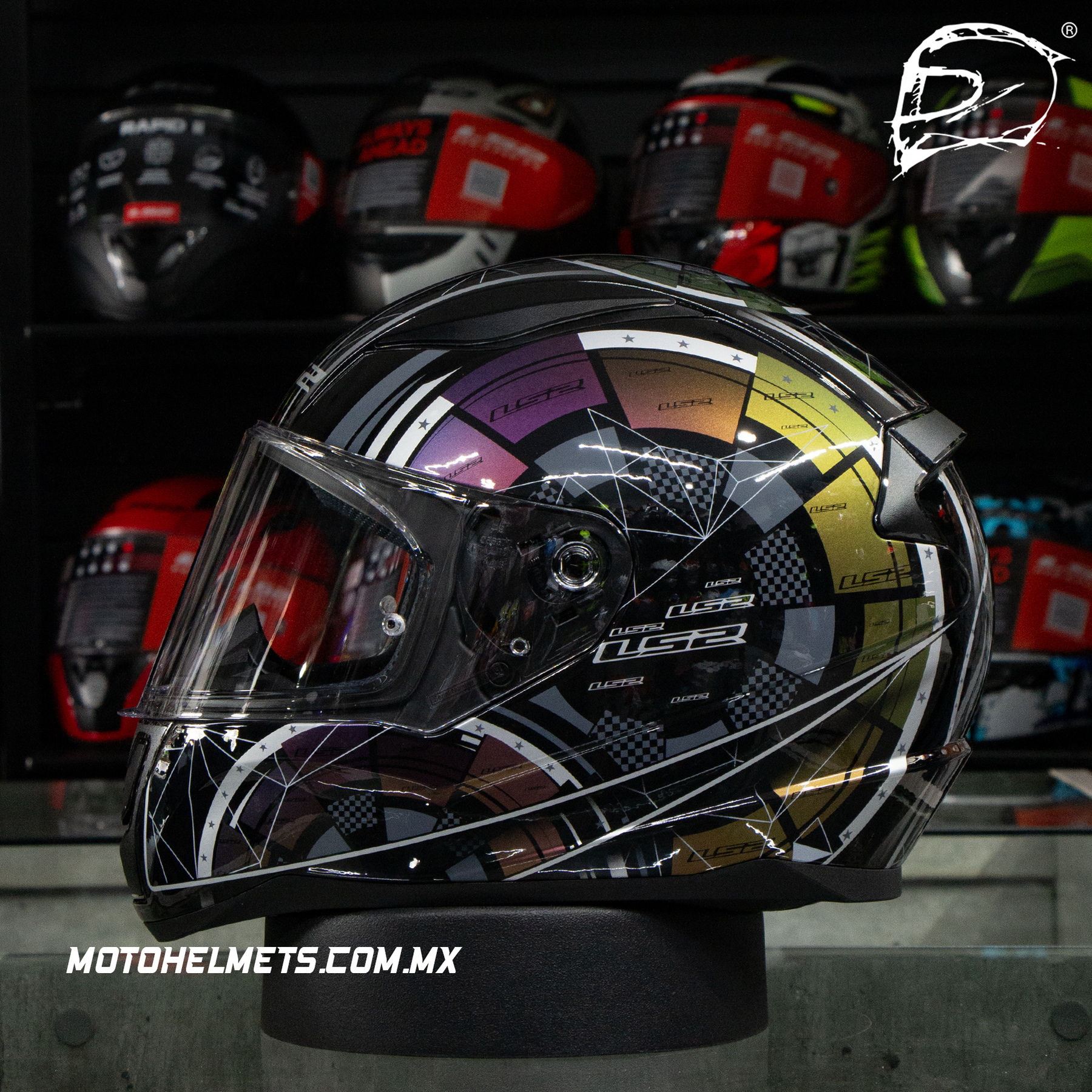 CASCO INTEGRAL LS2 RAPID II TECH 2.0 CHAMELEON