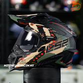 Casco Carbono LS2 Explorer Extend Verde Militar Mate MX701