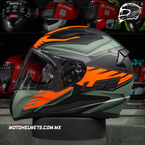 Casco Integral LS2 Rapid II Gale Negro Rojo Verde FF353