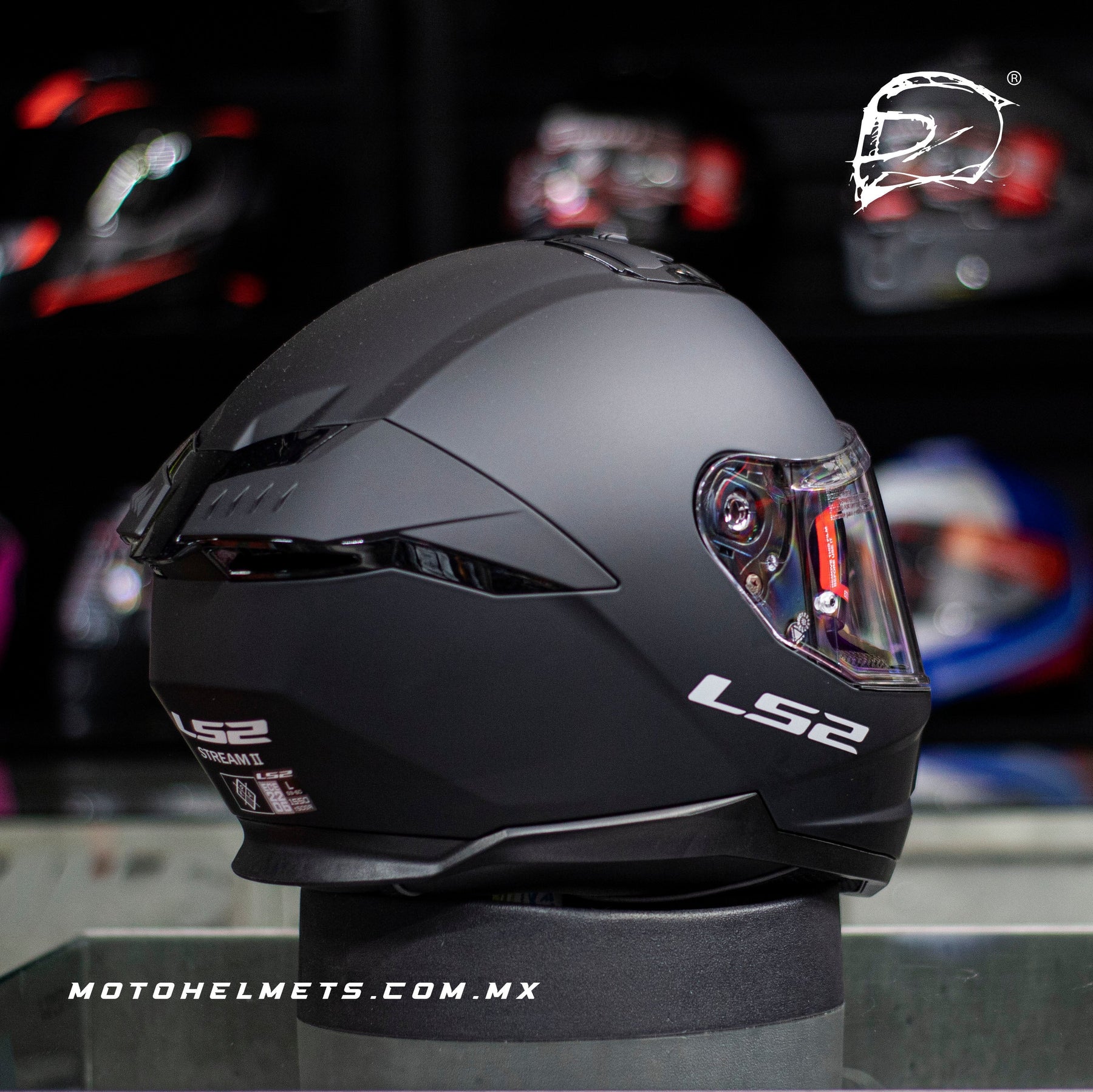 Casco Integral Ls2 Stream ll Negro Mate FF808