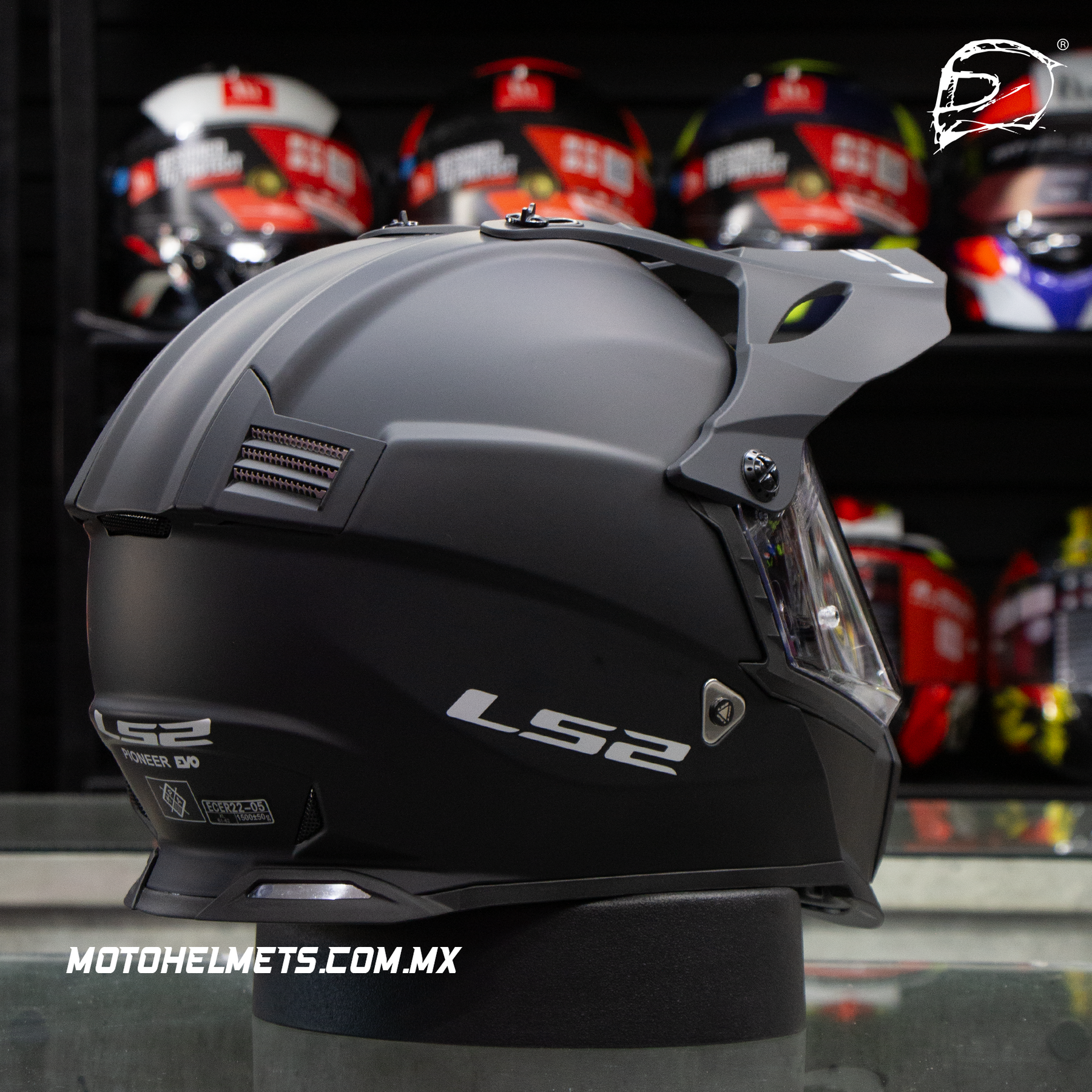 Casco LS2 Pioneer EVO Negro Mate MX436