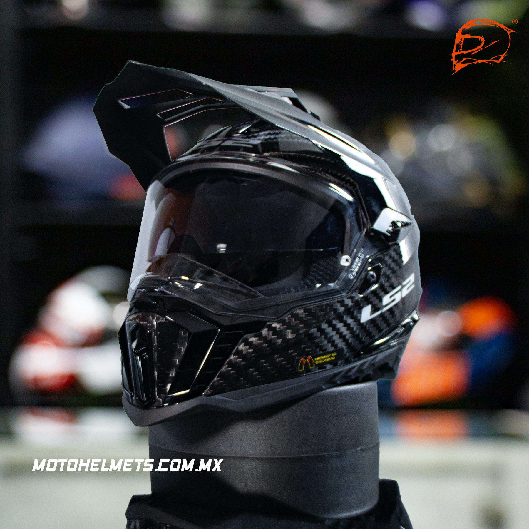 Casco Carbono Cross City LS2 Explorer MX701