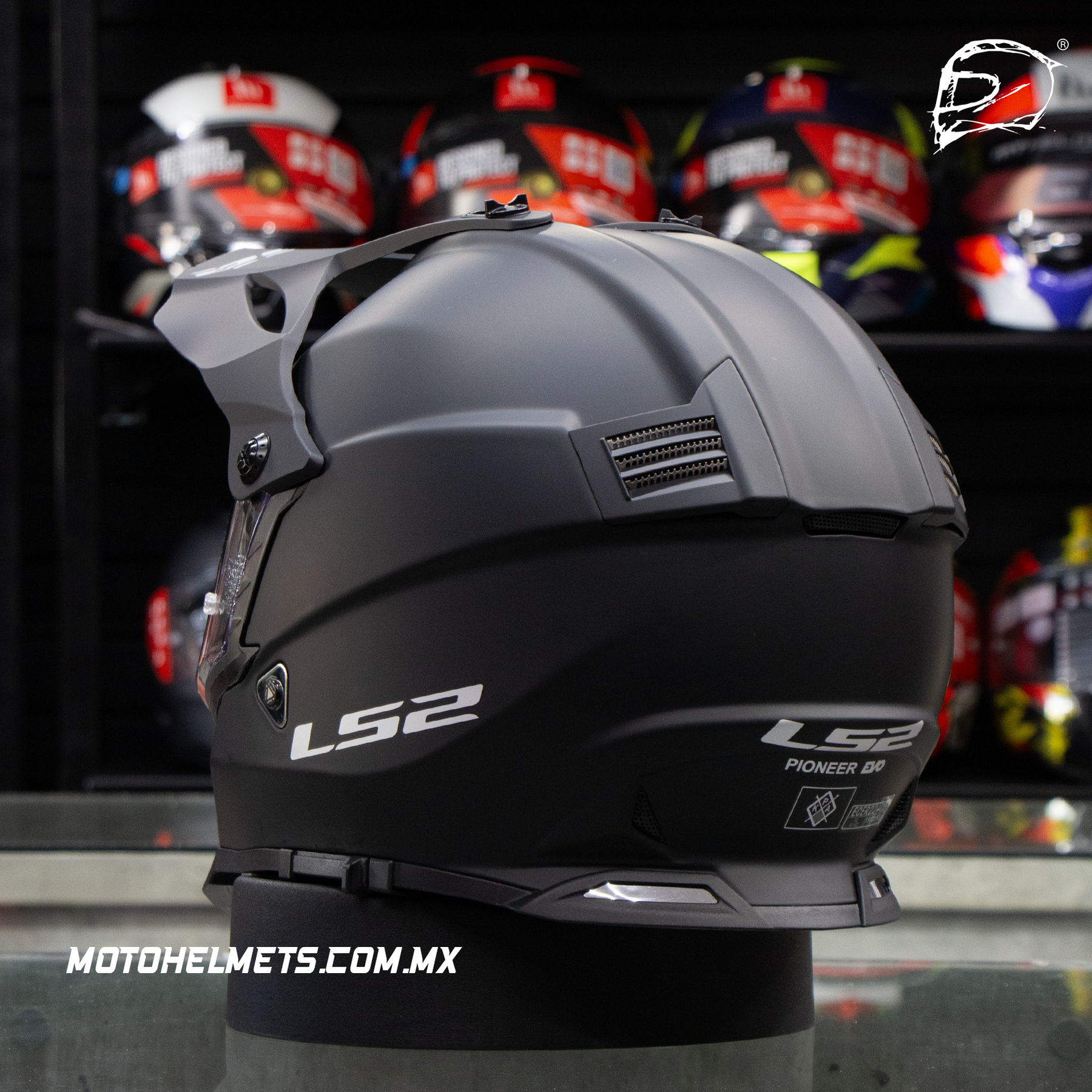 Casco LS2 Pioneer EVO Negro Mate MX436