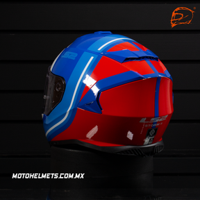 CASCO INTEGRAL LS2 STORM II RACER FF800 BCO/ROJ/NGO/AZL