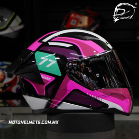 Casco Integral LS2 Rapid II Hyper Speed Rosa Brillo