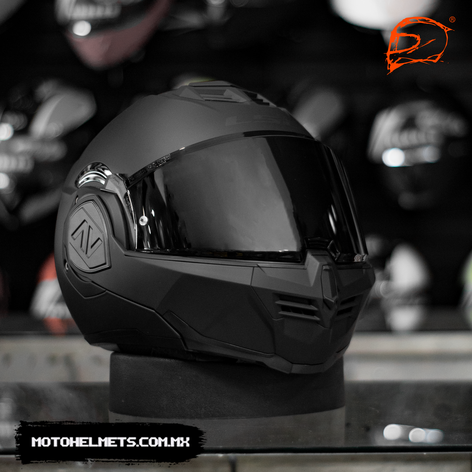 Casco Abatible LS2 Advant Noir Negro Mate FF906