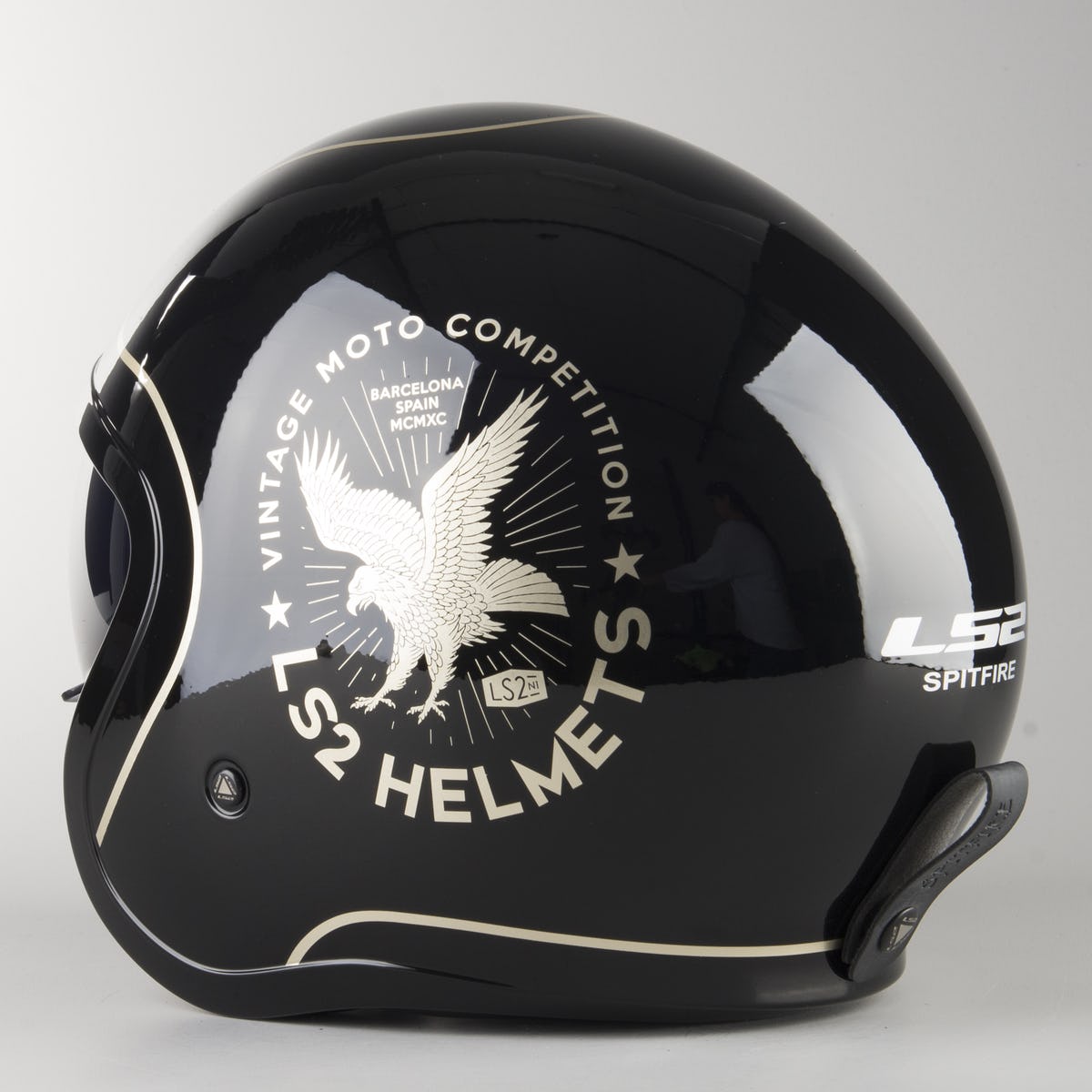 Casco LS2 Spitfire Flier Negro OF599