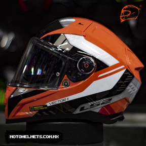 Casco LS2 Vector II Stylus Naranja Negro