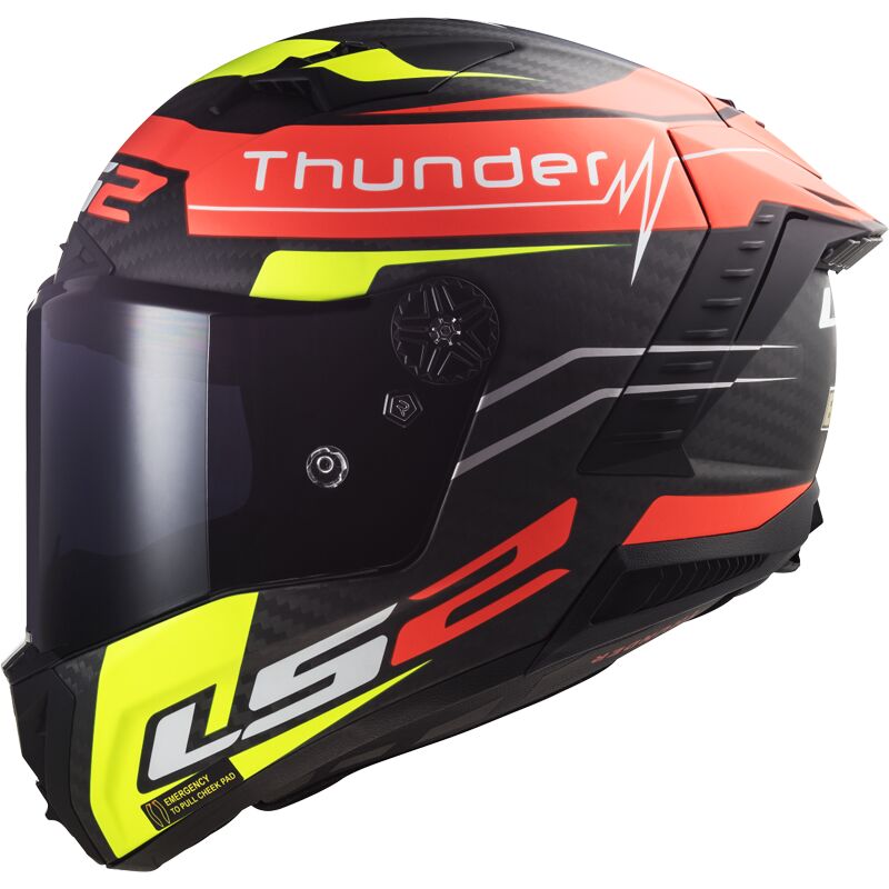 Casco Integral LS2 Thunder Attack Rojo Amarillo FF805