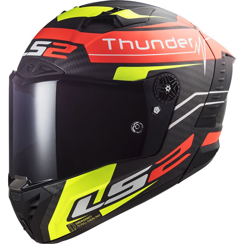 Casco Integral LS2 Thunder Attack Rojo Amarillo FF805