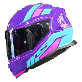 CASCO INTEGRAL LS2 FF800 STORM II FIST PURPURA/AZL