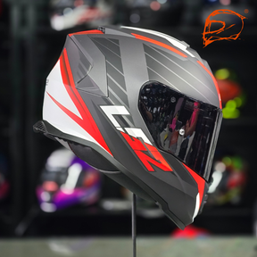 Casco Integral LS2 Storm II Nerve Negro Rojo