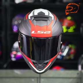 Casco Integral LS2 Storm II Nerve Negro Rojo