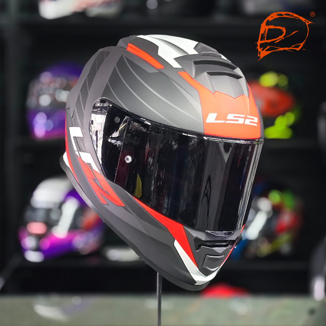 Casco Integral LS2 Storm II Nerve Negro Rojo