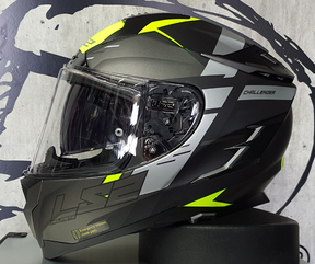 Casco Integral LS2 Challenger Allert Titanium Mate Amarillo FF327