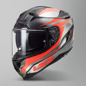 Casco LS2 Challenger Cannon Gris Naranja Fluo FF327