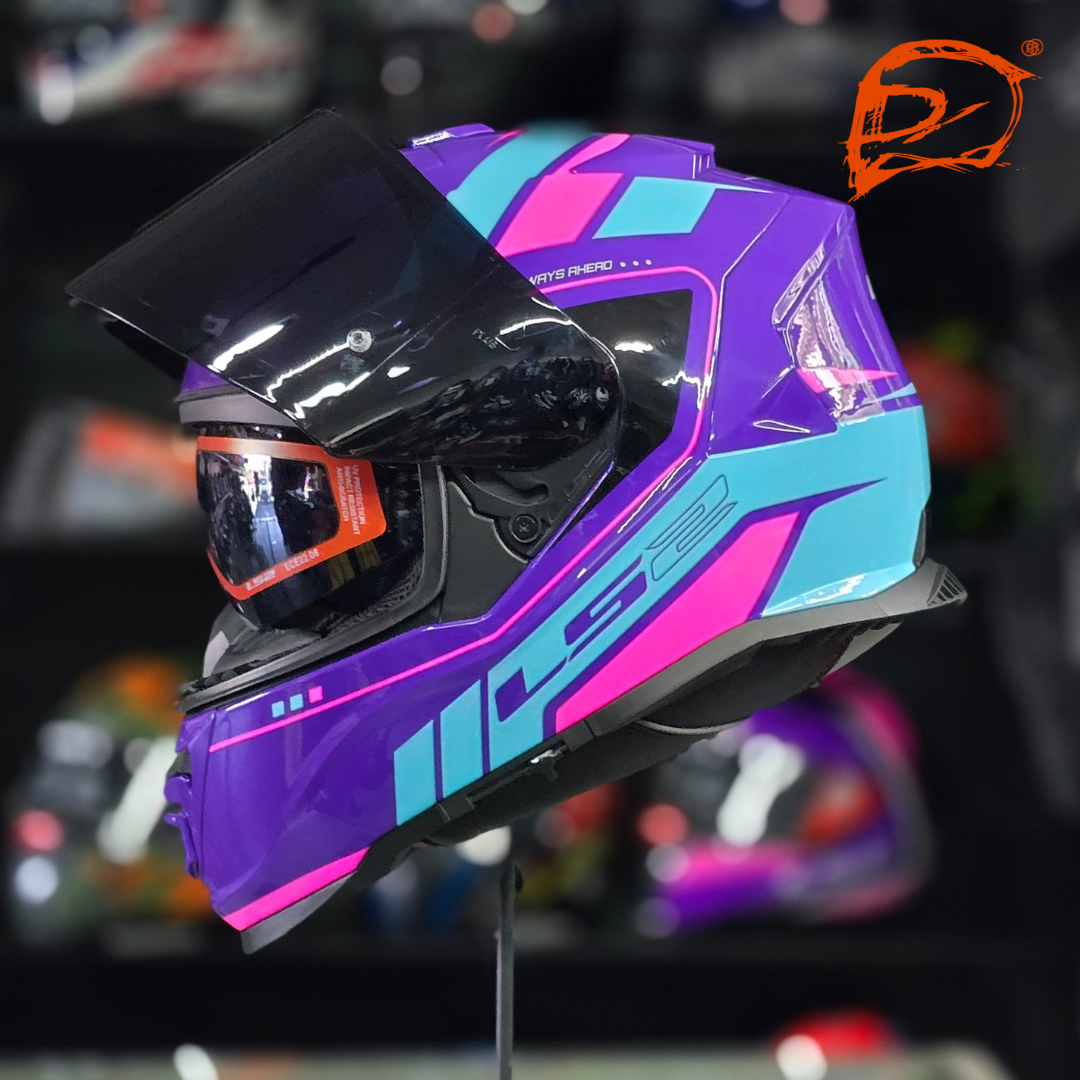 CASCO INTEGRAL LS2 FF800 STORM II FIST PURPURA/AZL