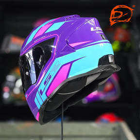 CASCO INTEGRAL LS2 FF800 STORM II FIST PURPURA/AZL