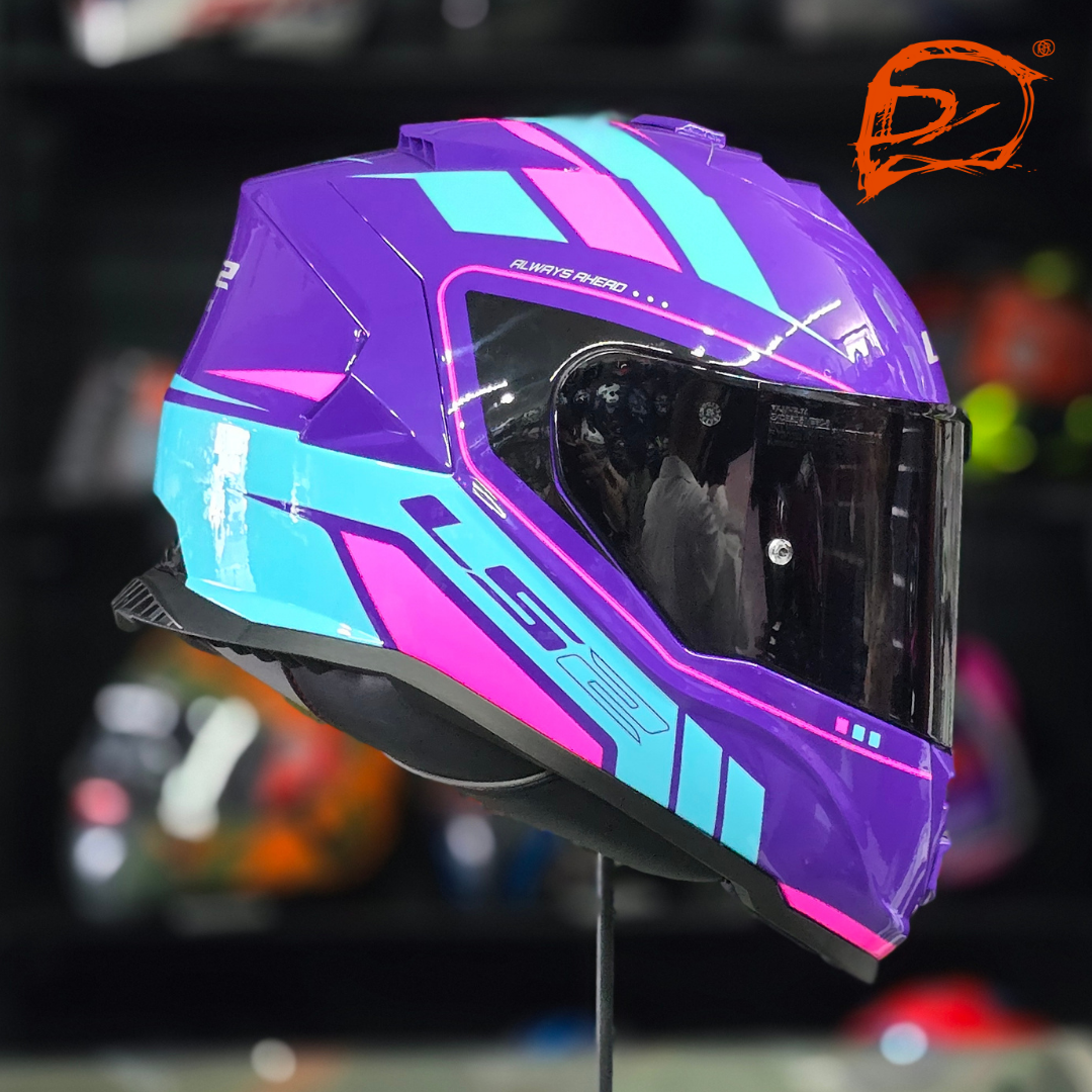 CASCO INTEGRAL LS2 FF800 STORM II FIST PURPURA/AZL