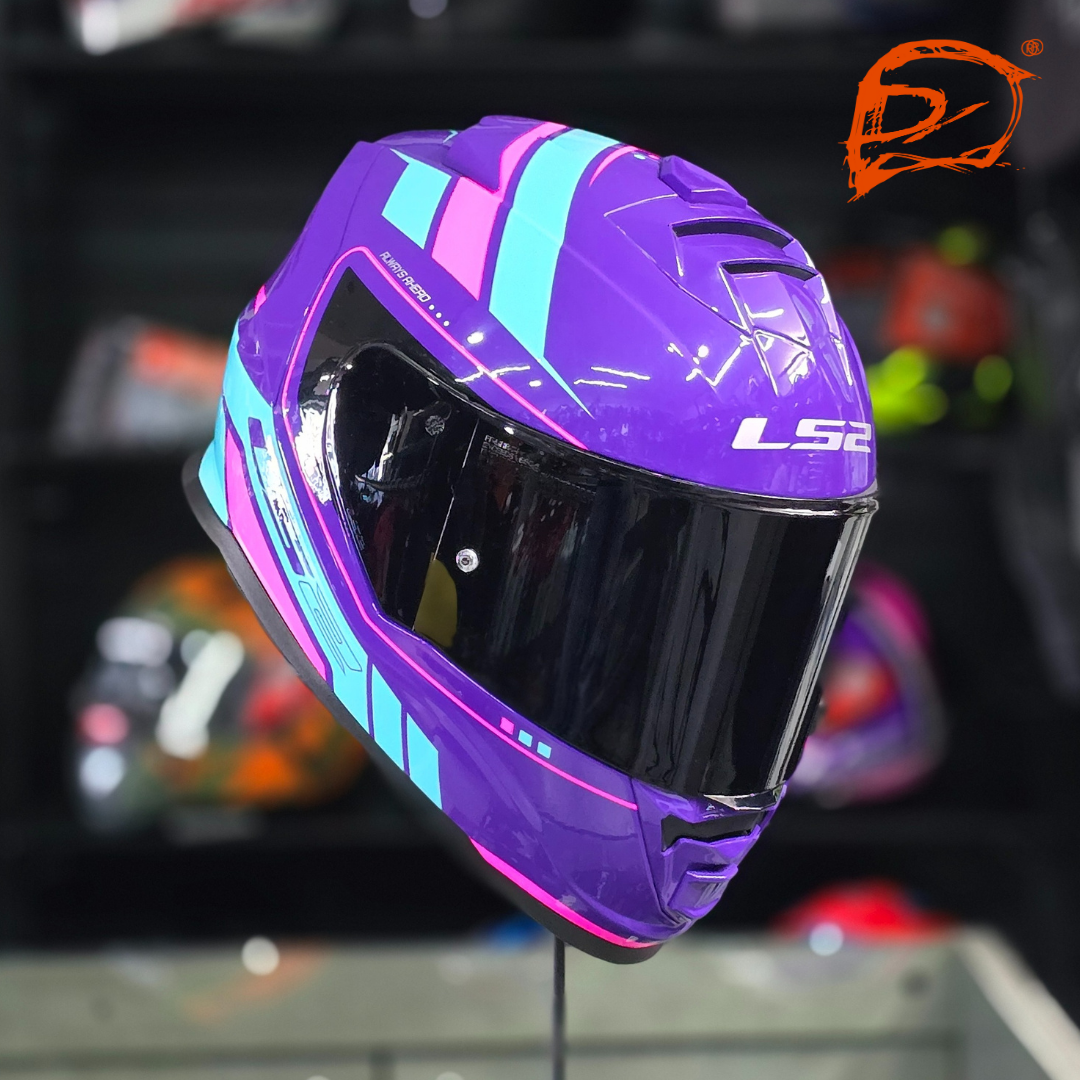 CASCO INTEGRAL LS2 FF800 STORM II FIST PURPURA/AZL