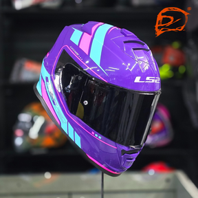 CASCO INTEGRAL LS2 FF800 STORM II FIST PURPURA/AZL