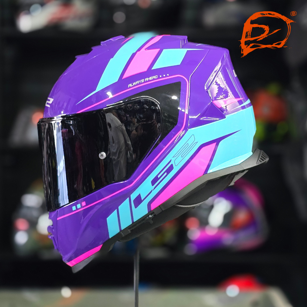 CASCO INTEGRAL LS2 FF800 STORM II FIST PURPURA/AZL