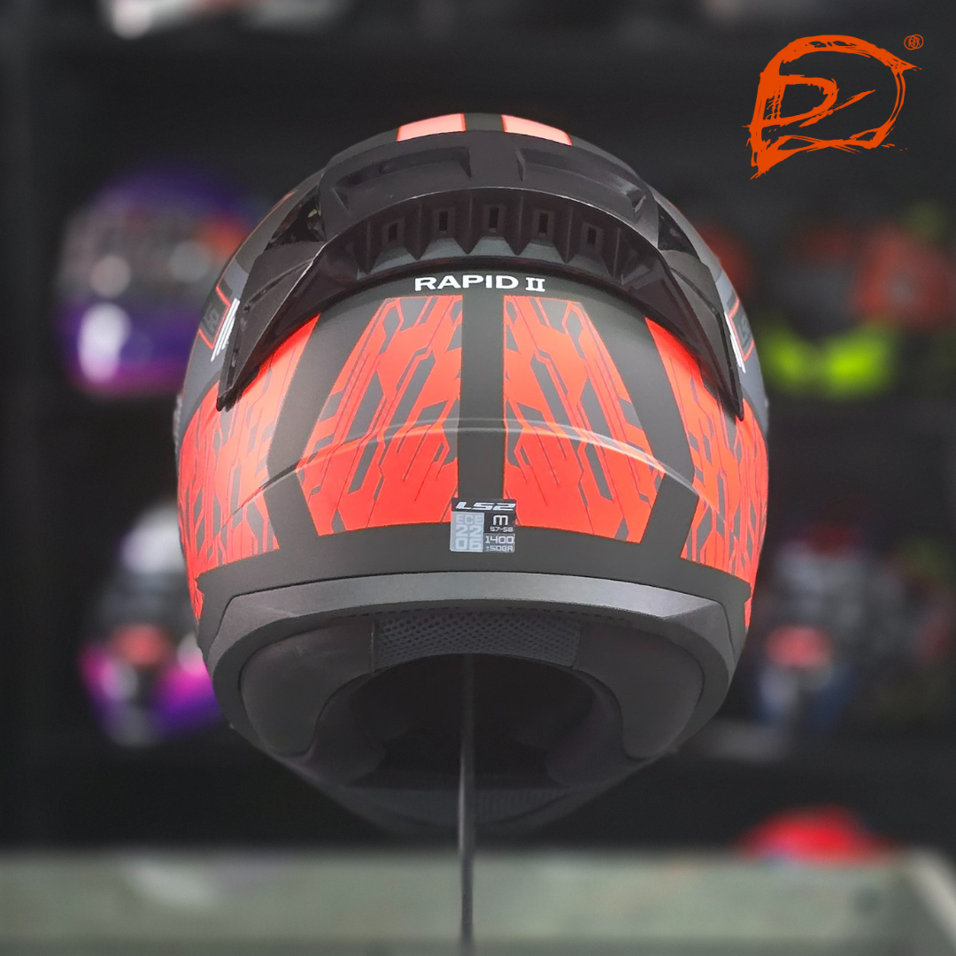 Casco Integral LS2 Rapid II Xtreet Negro Rojo FF353