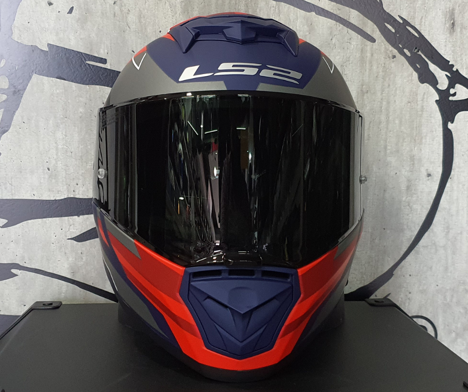 Casco LS2 Breaker Evo Beta Azul Rojo Mate FF390