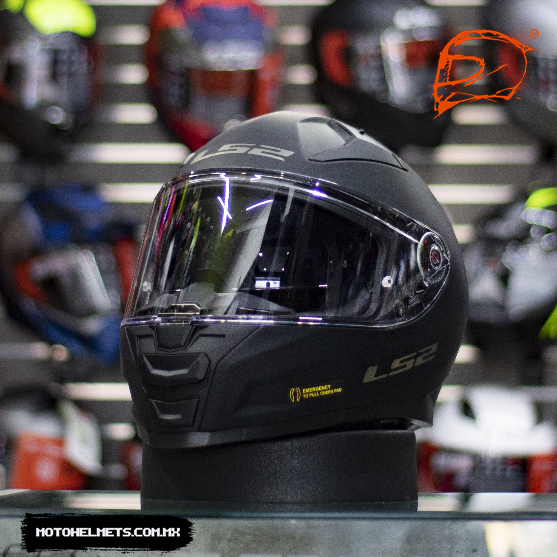 Casco LS2 Vector II Solid Negro Mate FF811