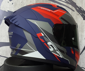 Casco LS2 Breaker Evo Beta Azul Rojo Mate FF390