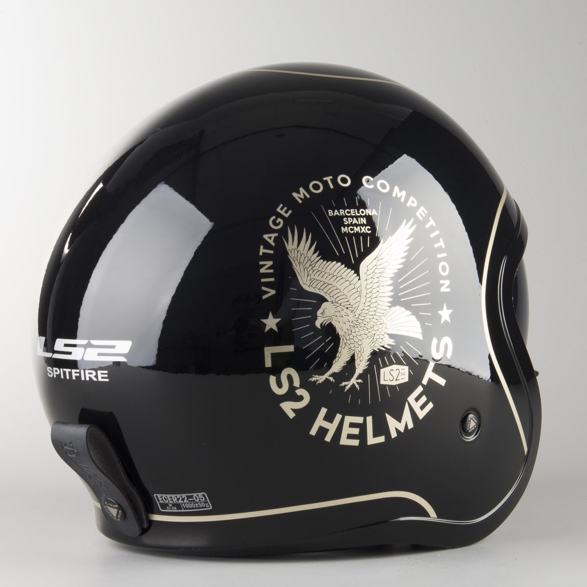 Casco LS2 Spitfire Flier Negro OF599