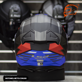 Casco LS2 Vector II Absolute Negro Azul Rojo