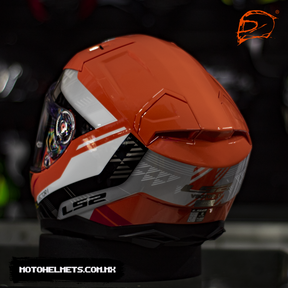 Casco LS2 Vector II Stylus Naranja Negro