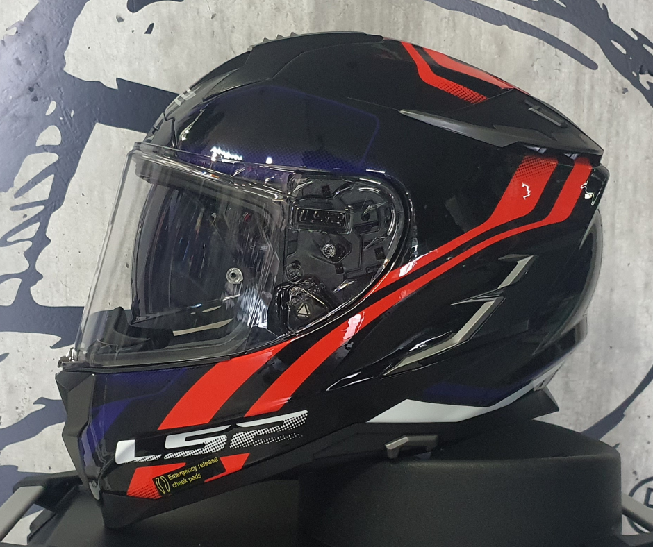 Casco Integral LS2 Challenger Propeller Rojo Azul FF327