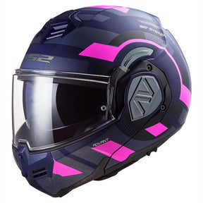 Casco Abatible LS2 Advant Velum Azul Rosa FF906