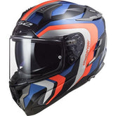 Casco LS2 Challenger Galactic Azul Naranja Fluo FF327