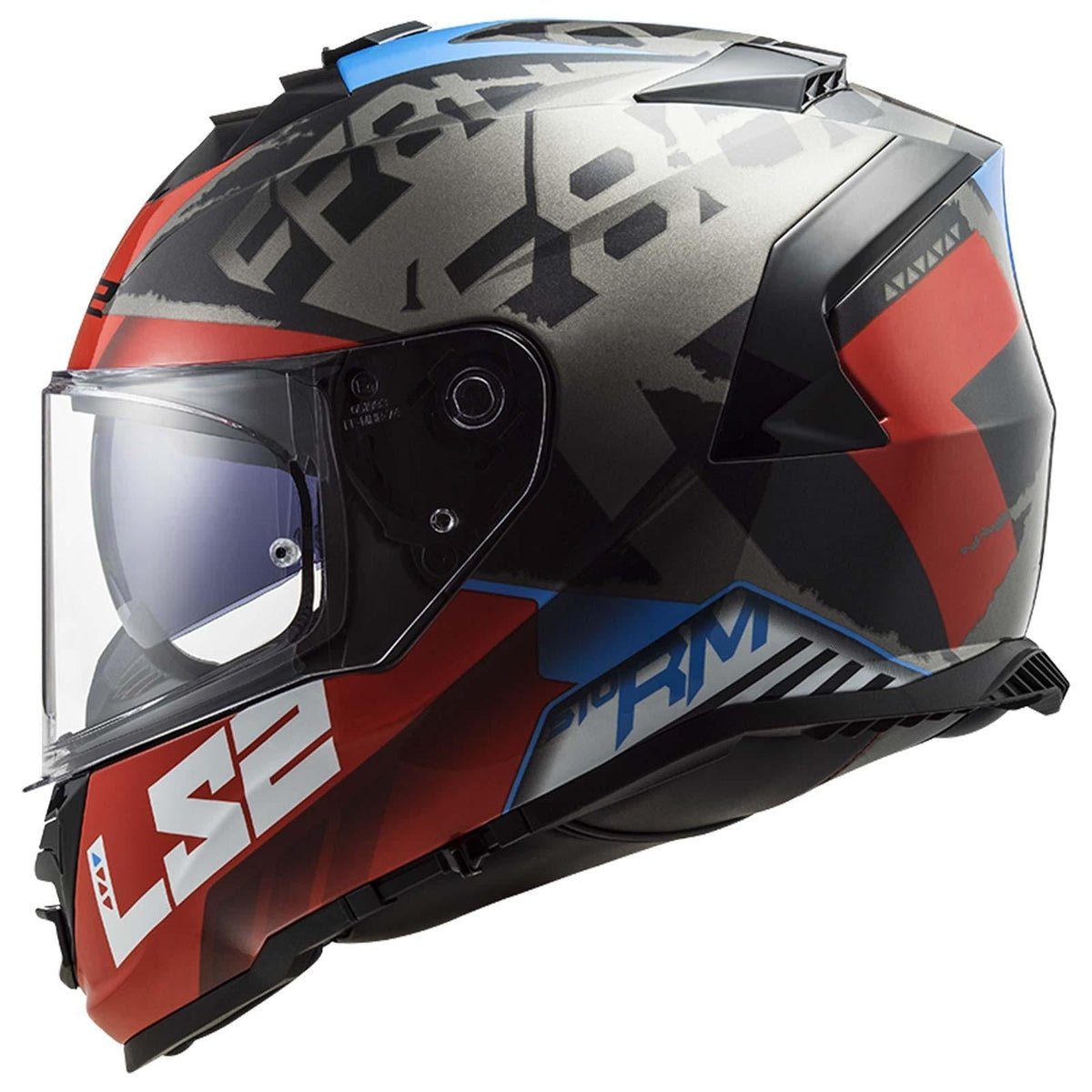 CASCO INTEGRAL LS2 FF800 STORM II SPRINTER NEGRO ROJO TITANIUM