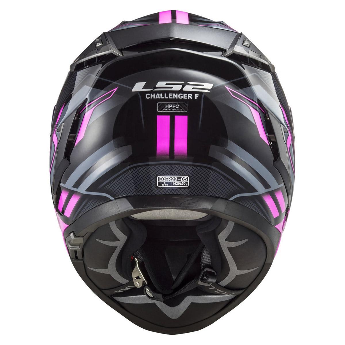 Casco Integral LS2 Challenger Spin Titanium Rosa FF327