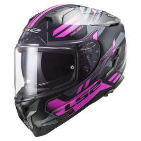 Casco Integral LS2 Challenger Spin Titanium Rosa FF327