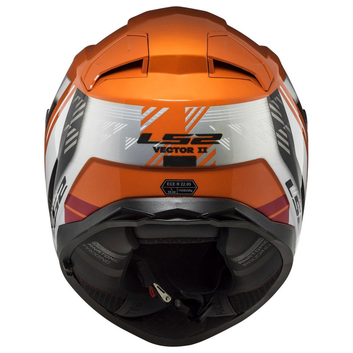 Casco LS2 Vector II Stylus Naranja Negro