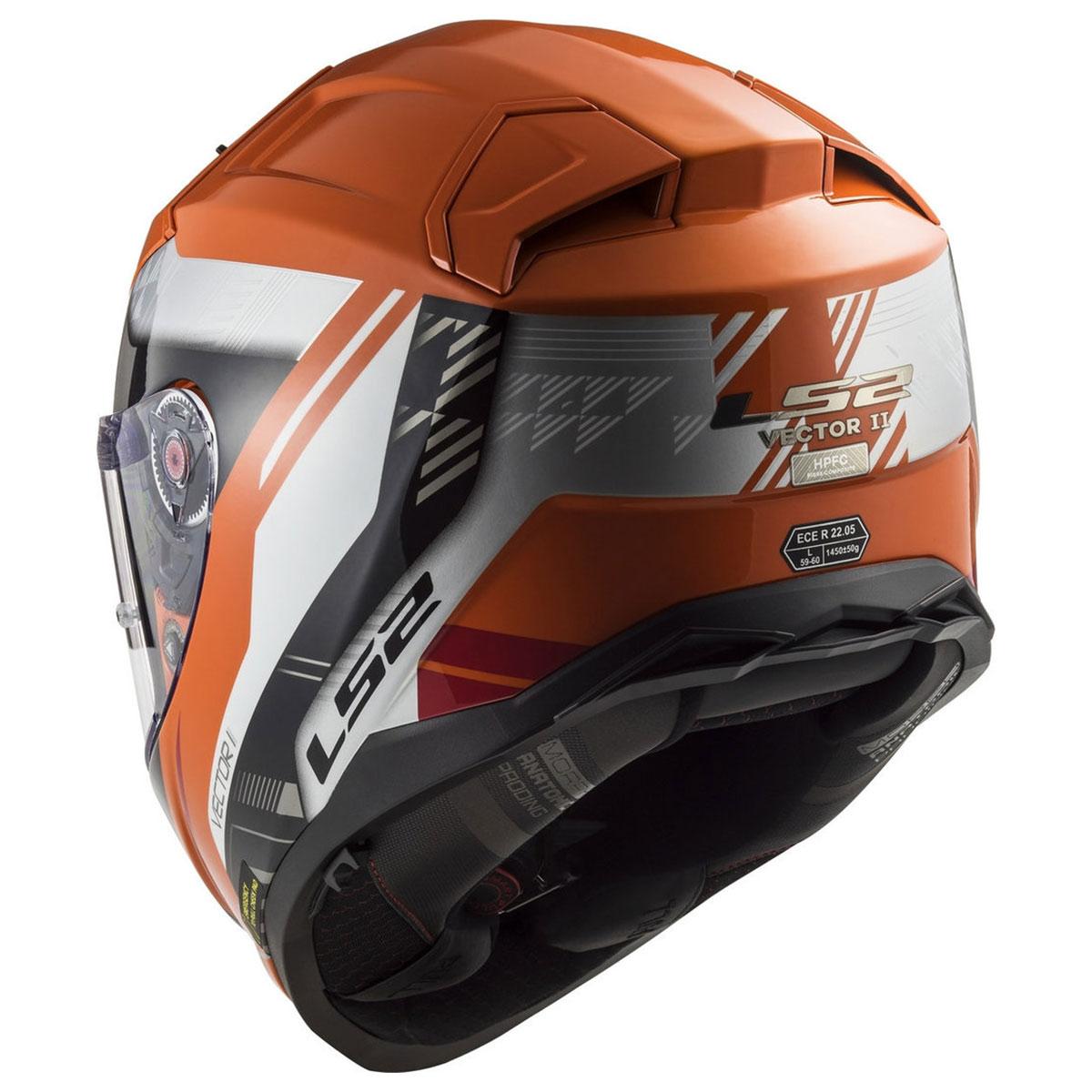 Casco LS2 Vector II Stylus Naranja Negro