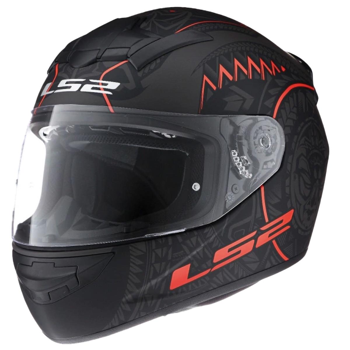 Casco LS2 Rookie Takaroa Negro Rojo Mate