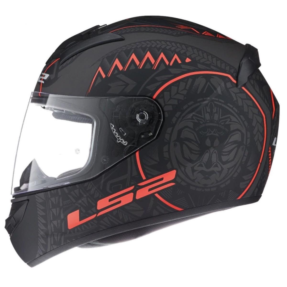 Casco LS2 Rookie Takaroa Negro Rojo Mate