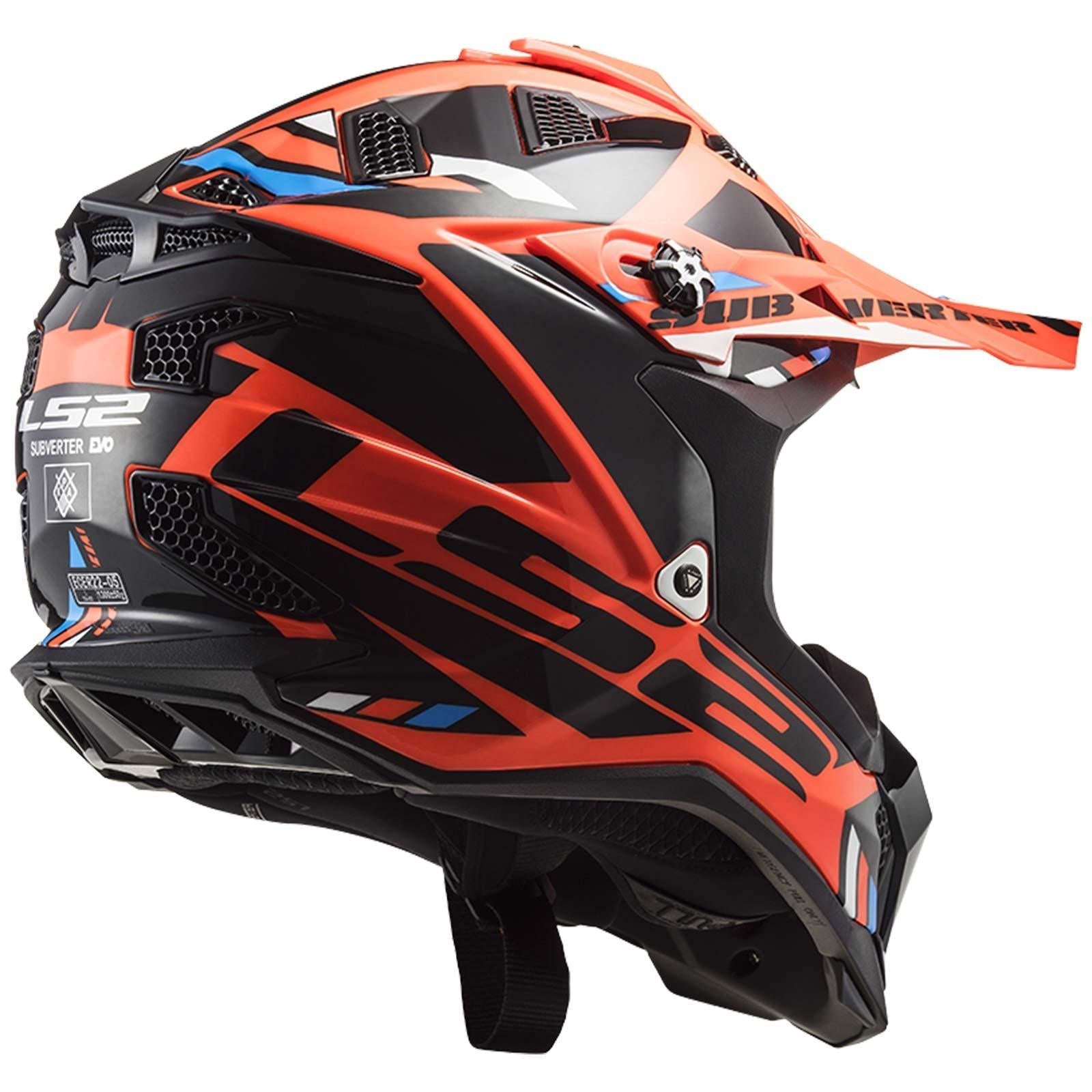 Casco Cross LS2 Subverter Stomp Naranja Negro MX700