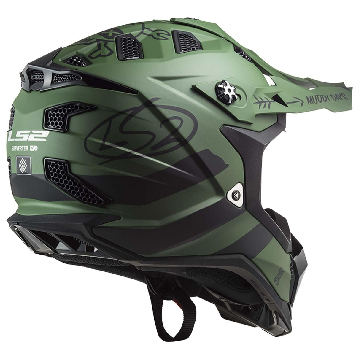 Casco Cross LS2 Subverter Cargo Verde MX700