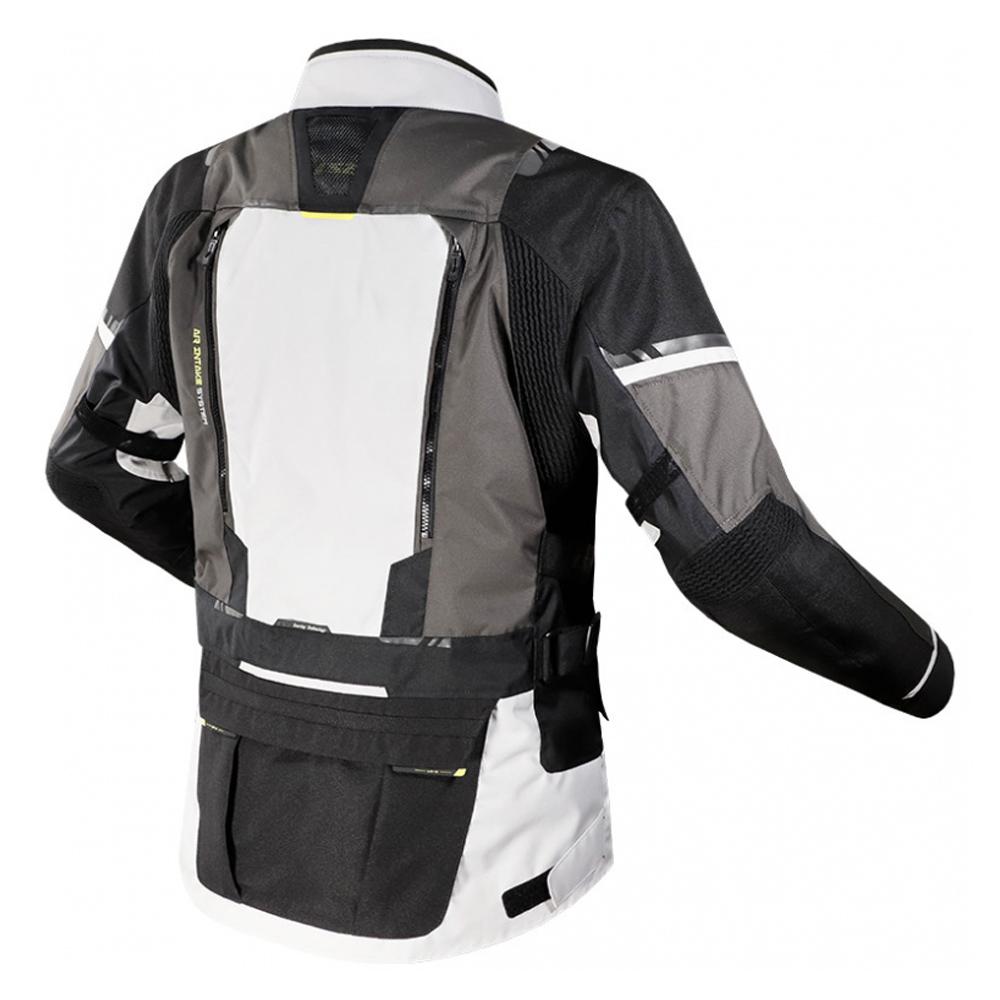 CHAMARRA DE MOTO LS2 NORWAY GRIS NEGRO AMARILLO