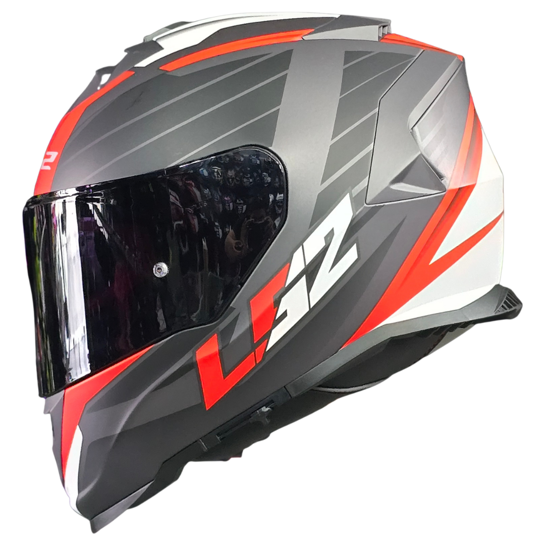 Casco Integral LS2 Storm II Nerve Negro Rojo